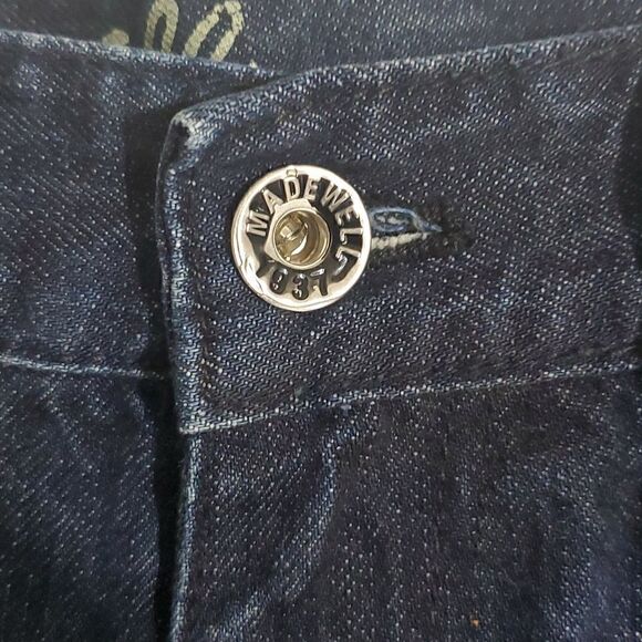 Madewell Denim Cut Off Jean Shorts Dark Wash Size 25 - Picture 2 of 8